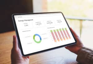 Tablet displaying Galooli's Energy Asset Management Platform